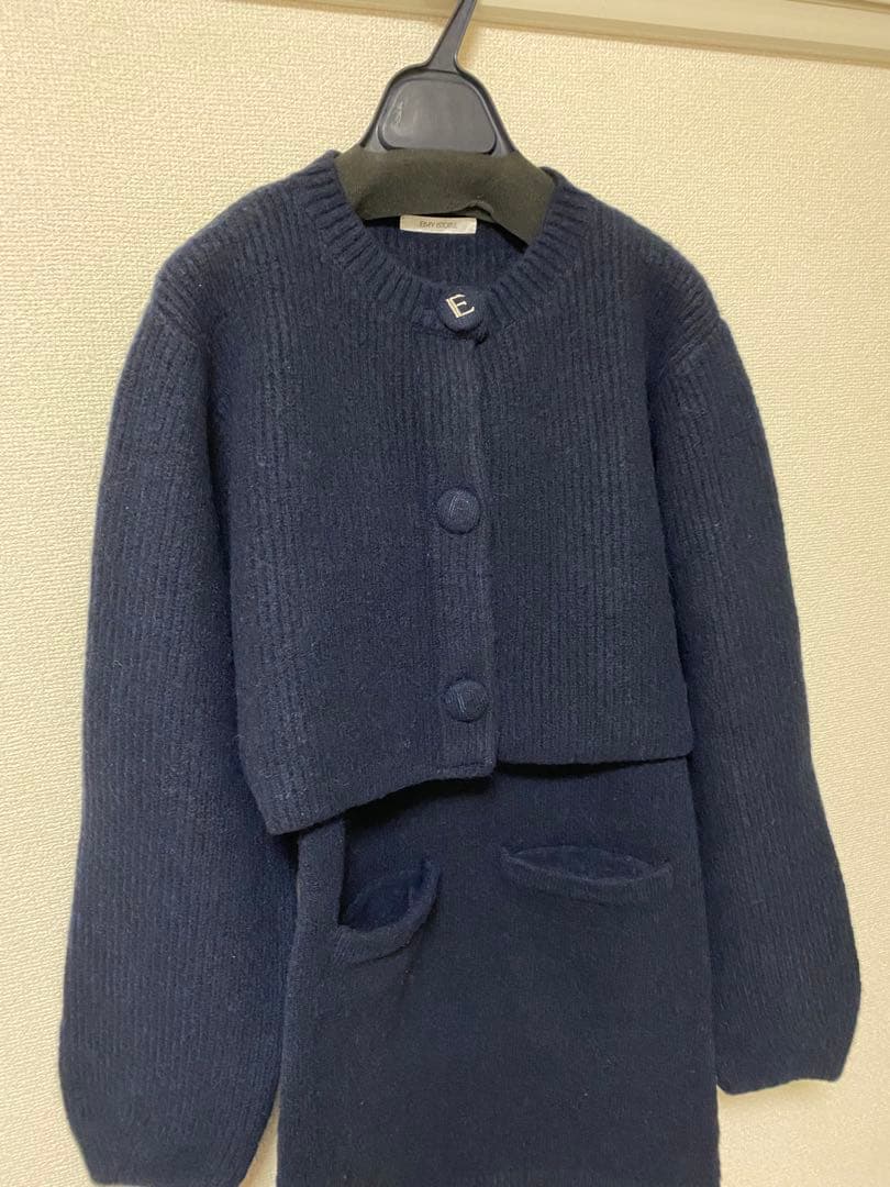 【25AW】 ロゴボタンニットセットワンピース