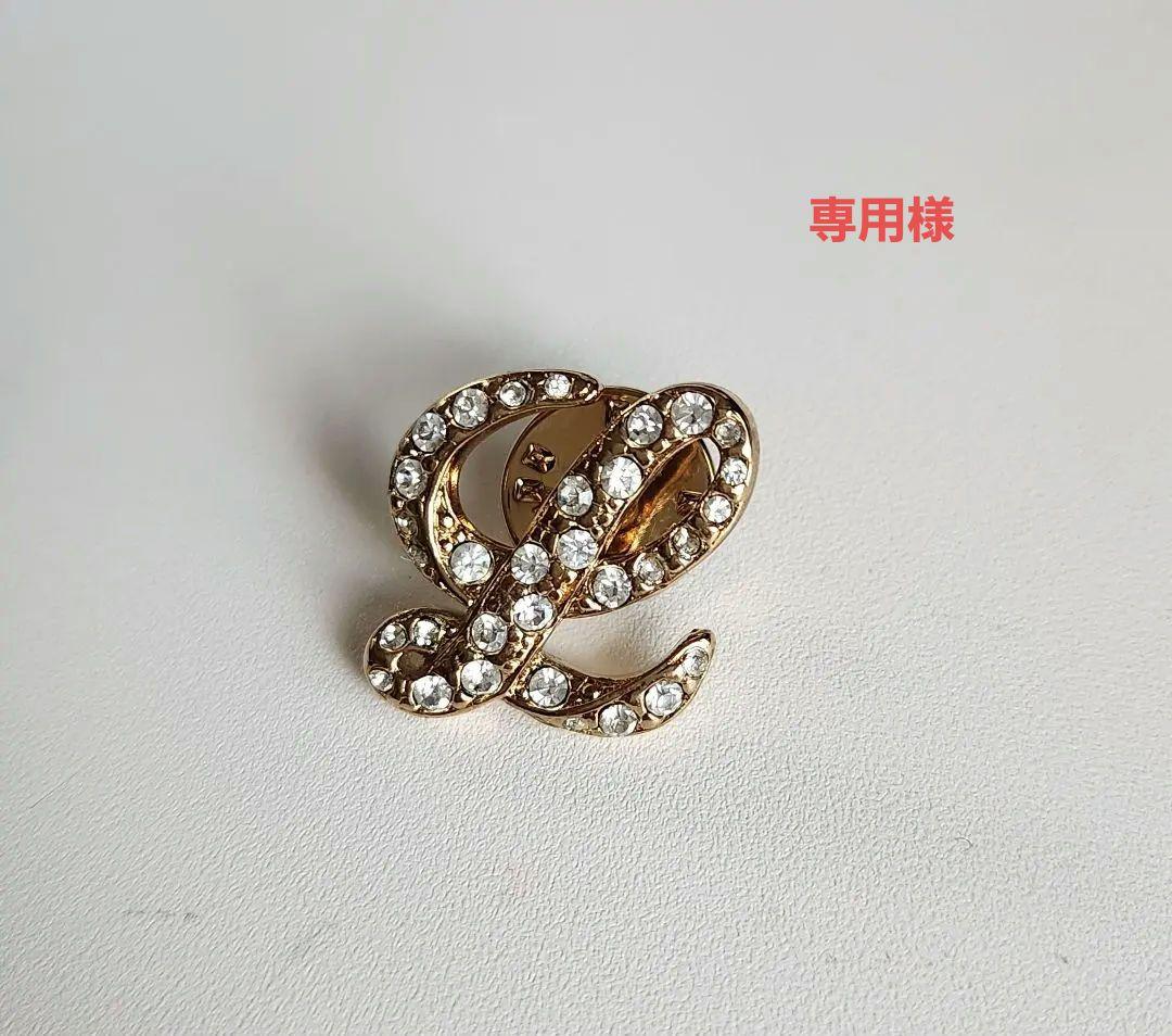 ロエベ LOEWE ,プローチ(ゴールドトーンラインストーン付き)　希少品