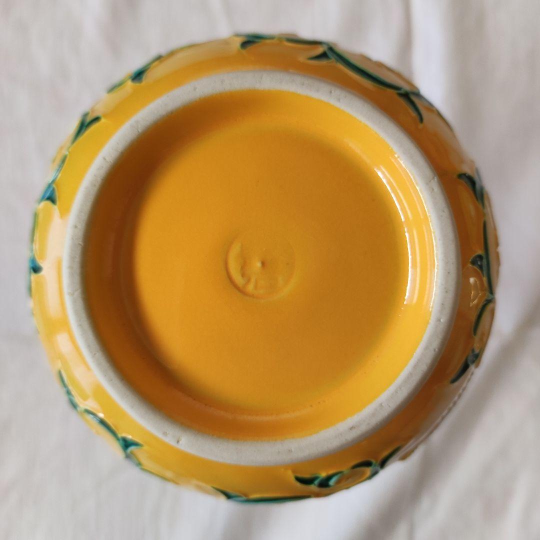 茶道具◆黄交趾松唐草文皆具◆赤澤露石造