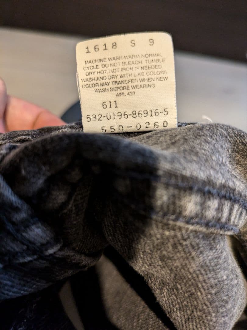 D*S様 90s Levi's 550　後染めブラック　USA製　96年1月製造