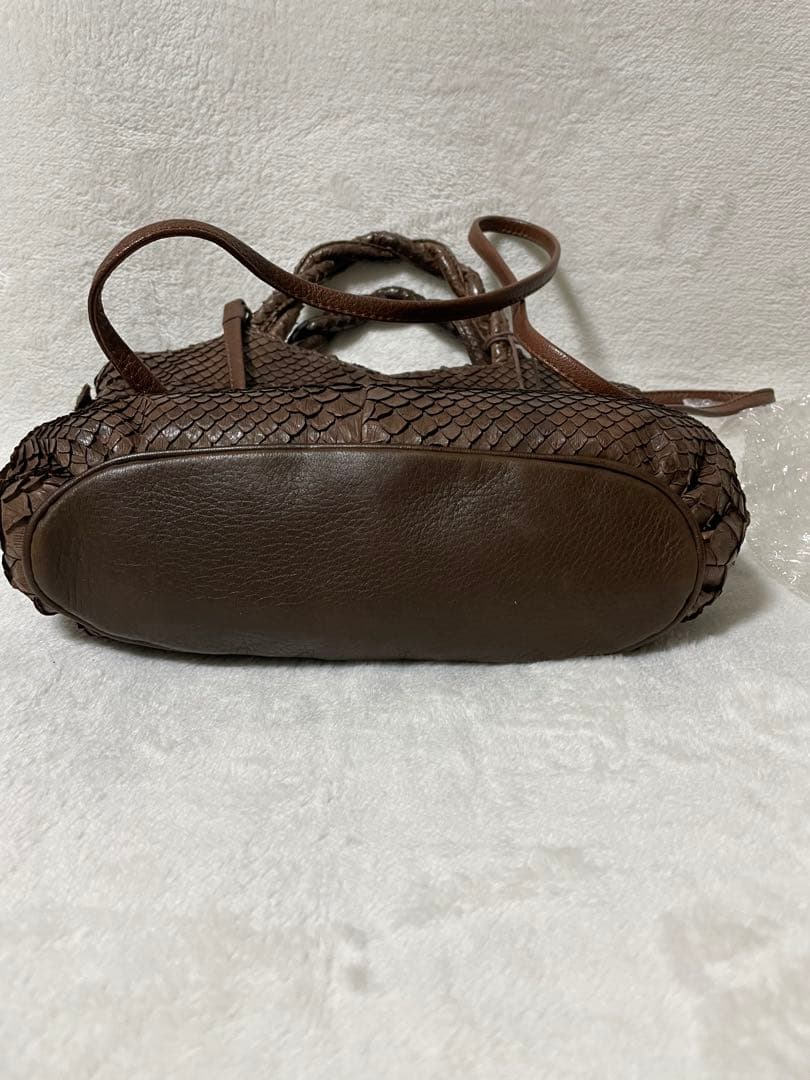 Ibiza イビザ　ヘビ革 ショルダー バンドバック　2way ブラウン