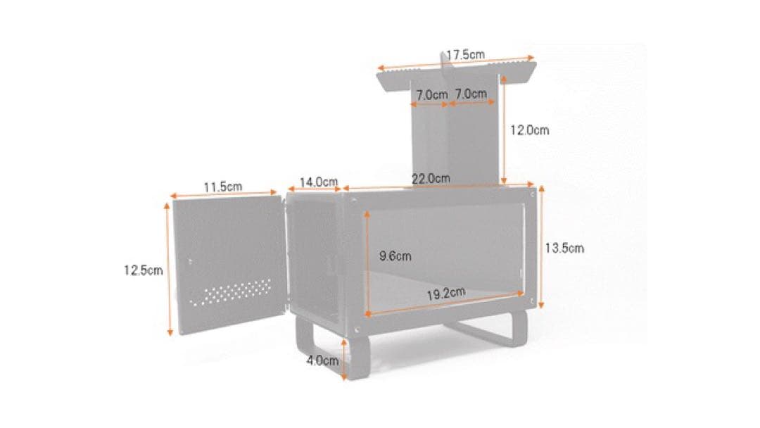 テーブルエース（ブラック/専用バッグ付き） ミニ薪ストーブ NCAMP