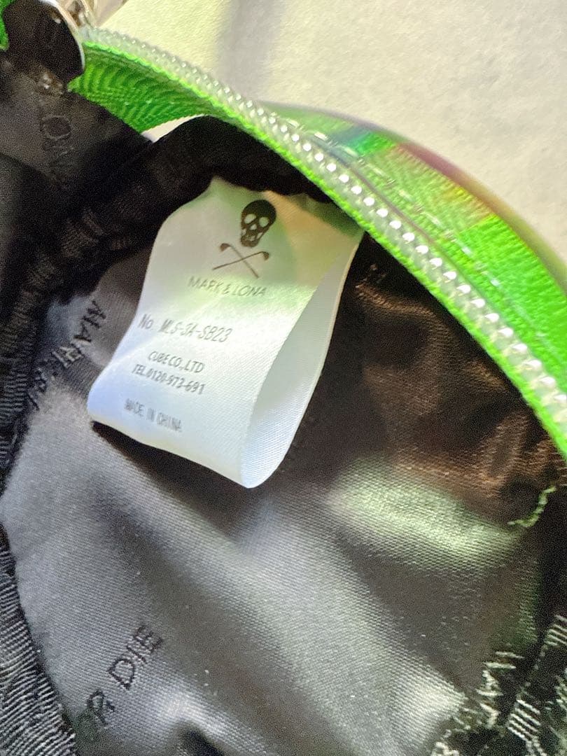 美品 ★ MARK&LONA ボールポーチ ケース マーク&ロナ 緑 バッグ