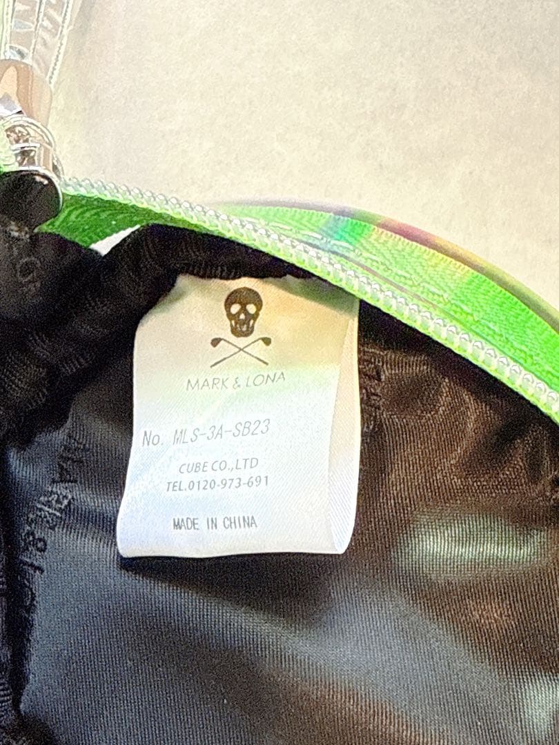 美品 ★ MARK&LONA ボールポーチ ケース マーク&ロナ 緑 バッグ