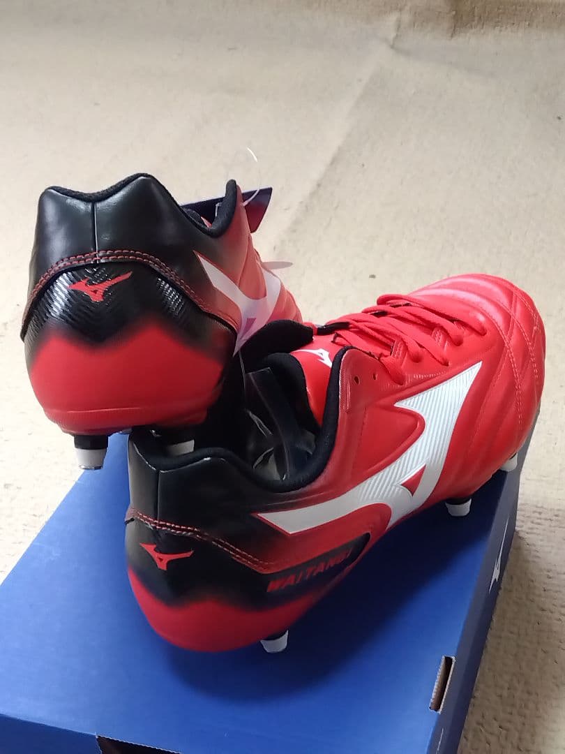ラグビースパイク／ミズノ／27.0／赤／R1GA200101／新品・未使用品