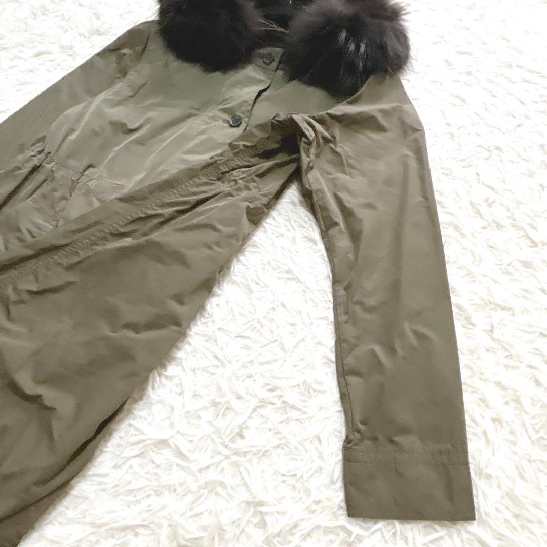 【美品 24AW】23区 マウンテンパーカー モッズコート ラクーン 38