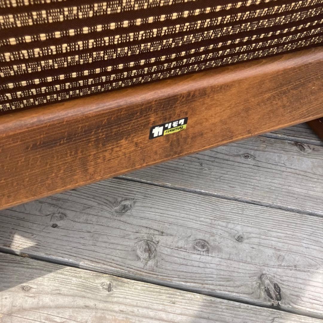 昭和レトロ カリモク リクライニングチェア 一人掛けソファー ロビーチェア 茶色