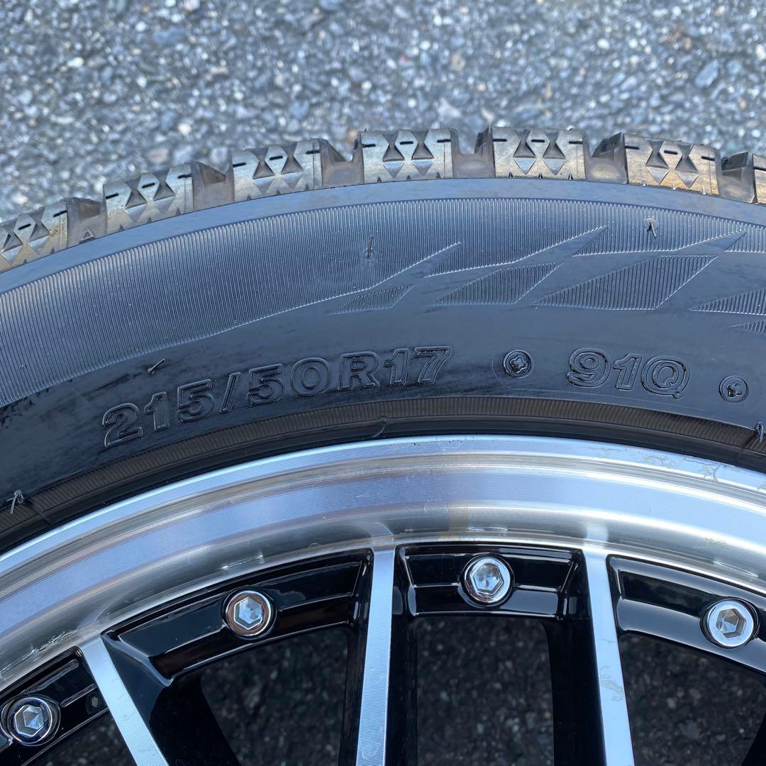 中古バリ溝‼️ブリヂストンスタッドレスセット215/50R17 プリウスα等