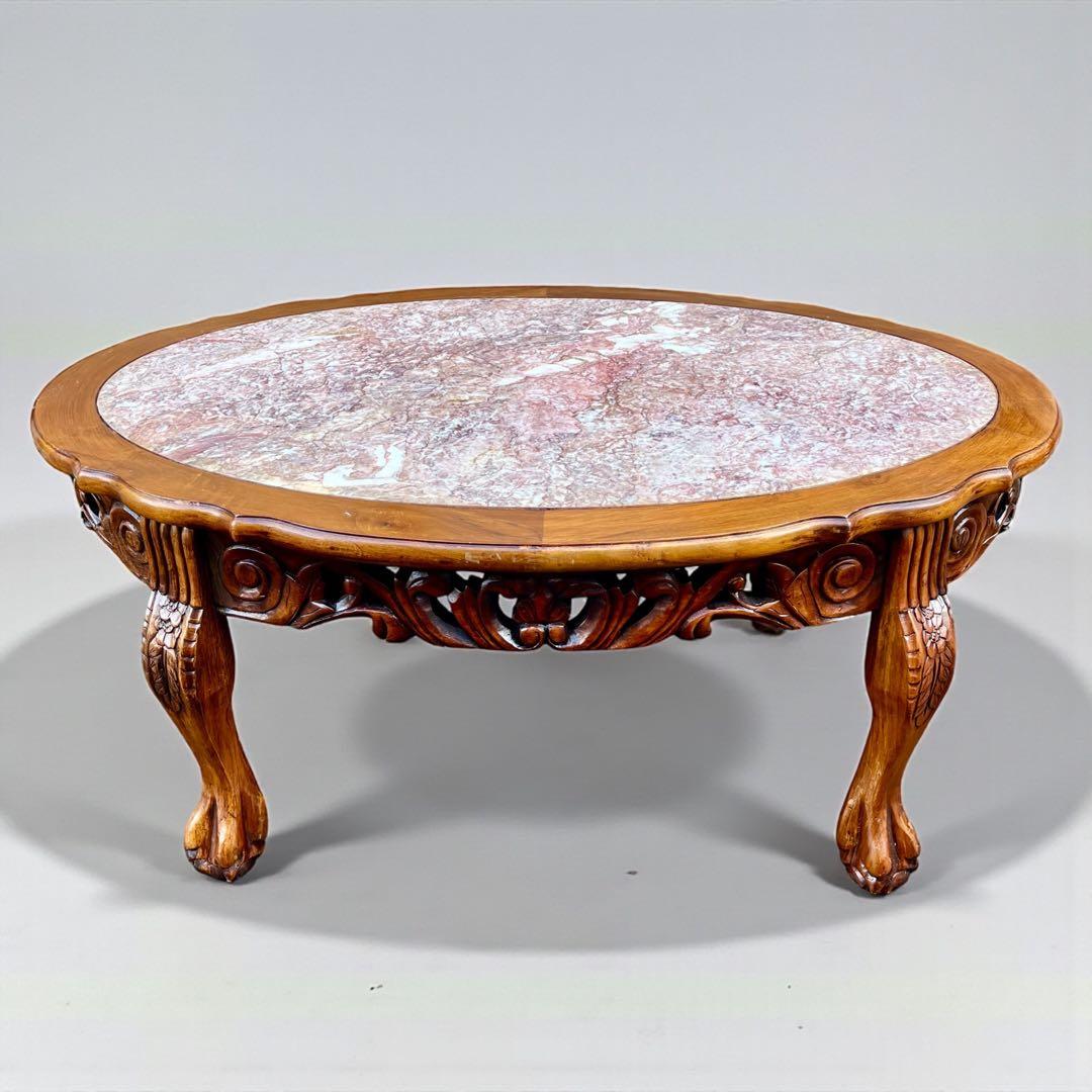 ‼️専用❣️イタリア製 アンティーク 大理石 センターテーブル ロココ　彫刻 猫脚