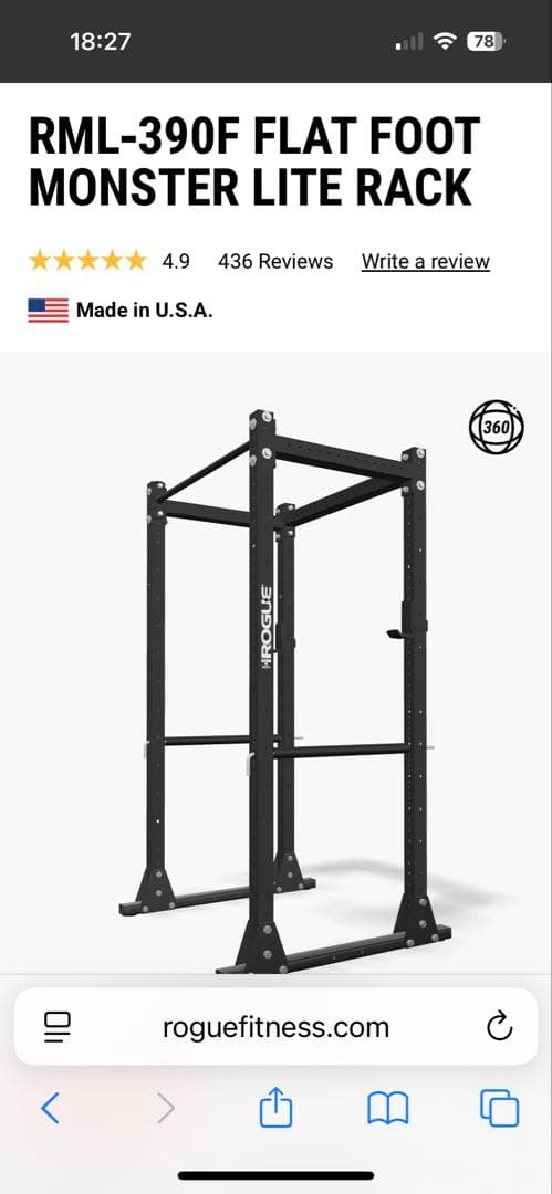 ROGUE モンスターパワーラック バーベルGYMWAY ウエイトプレート