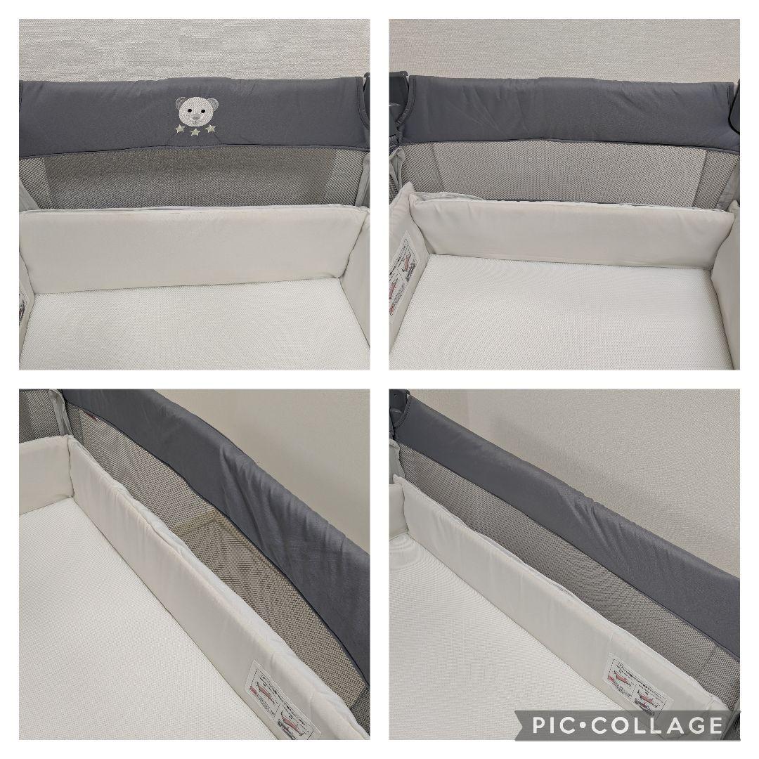 【美品】アップリカ　ココネルエアーab　グレー　シルキーエアー　メッシュガード