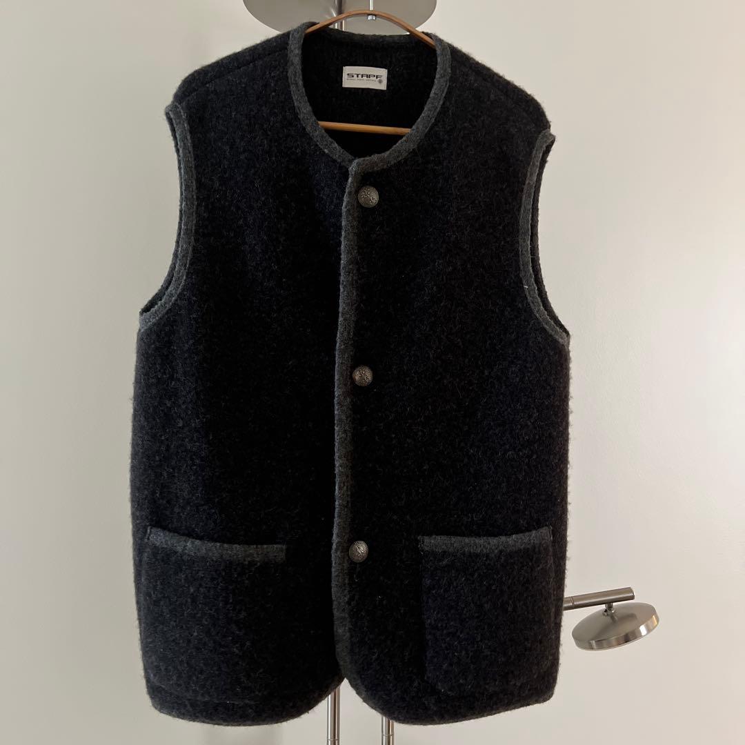 STAPF ウール混紡 ダークグレー ベスト　中古美品