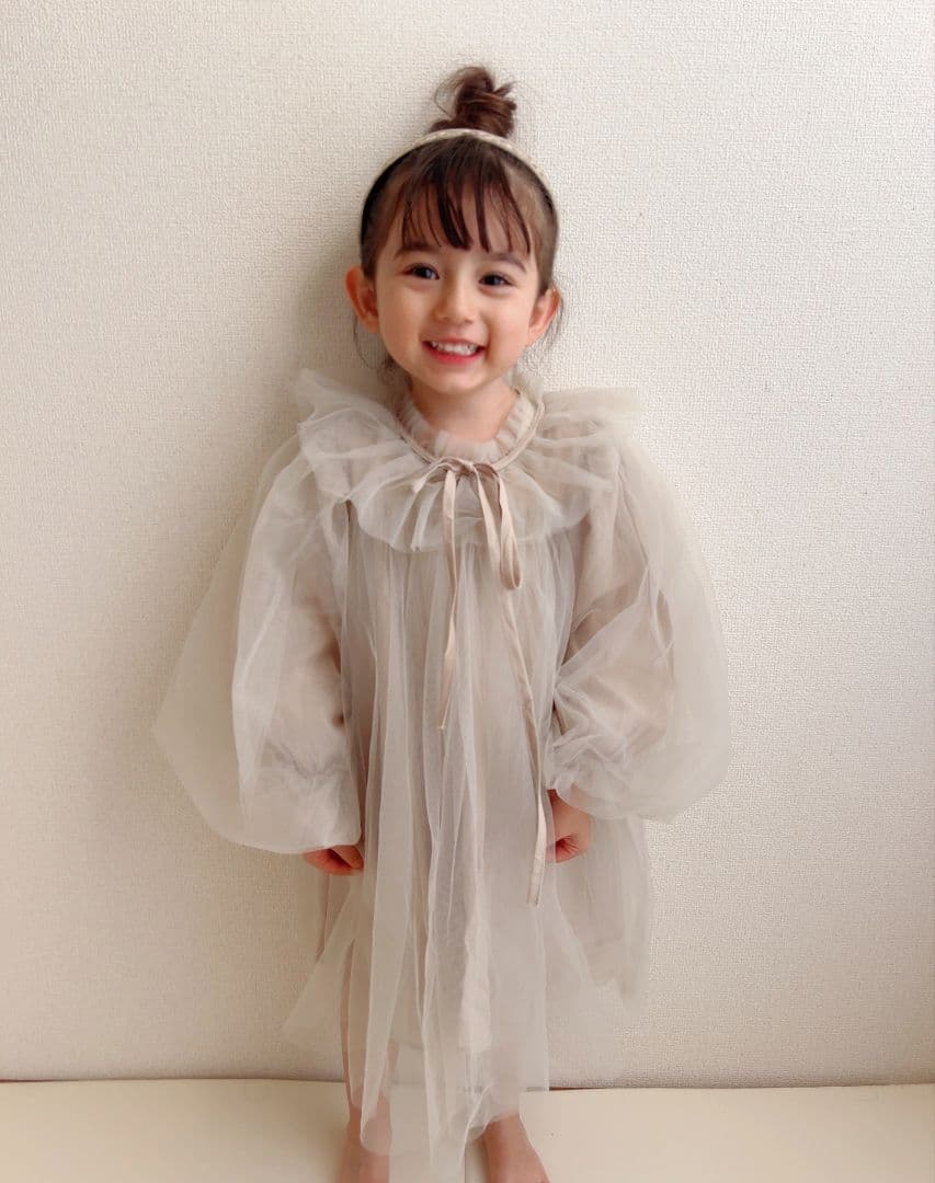 韓国子供服 リボン チュールドレス 誕生日 セレモニー 女の子 ベビー 結婚式