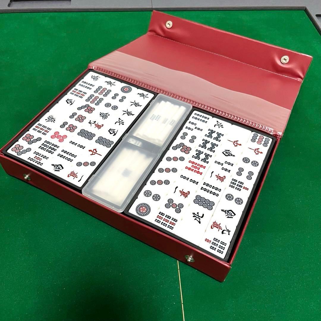 高さ2段階　佐藤美術工芸　麻雀卓　折りたたみ　ポータブル　麻雀セット　テーブル