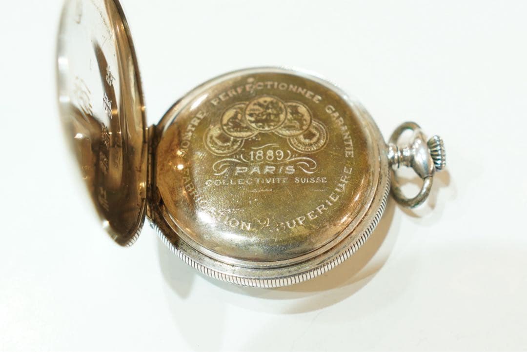 明治〜大正期 雑誌「少年」懸賞品 銀製懐中時計 0.800刻印