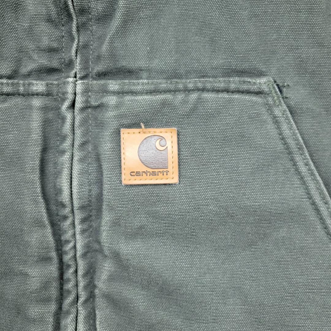 古着 90s メキシコ製 カーハート ダックジャケット ベスト カーキ XL