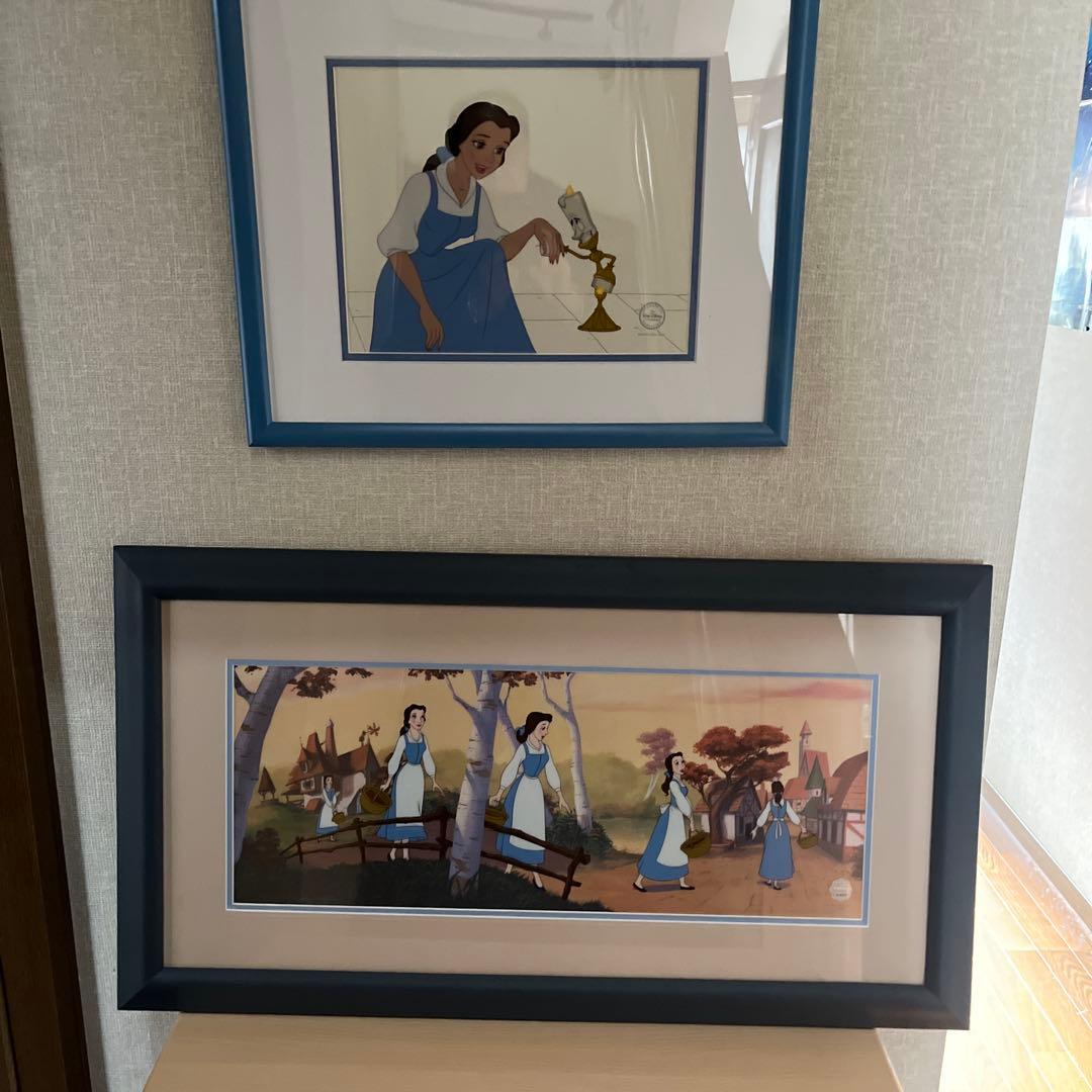 ディズニー　セル画　美女と野獣(ベル) 1991年　スタジオシール付き