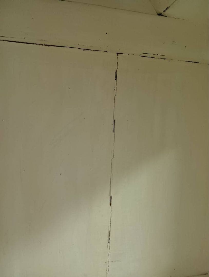 アンティーク ホワイト木製 キャビネット 大型 食器棚 ショーケース