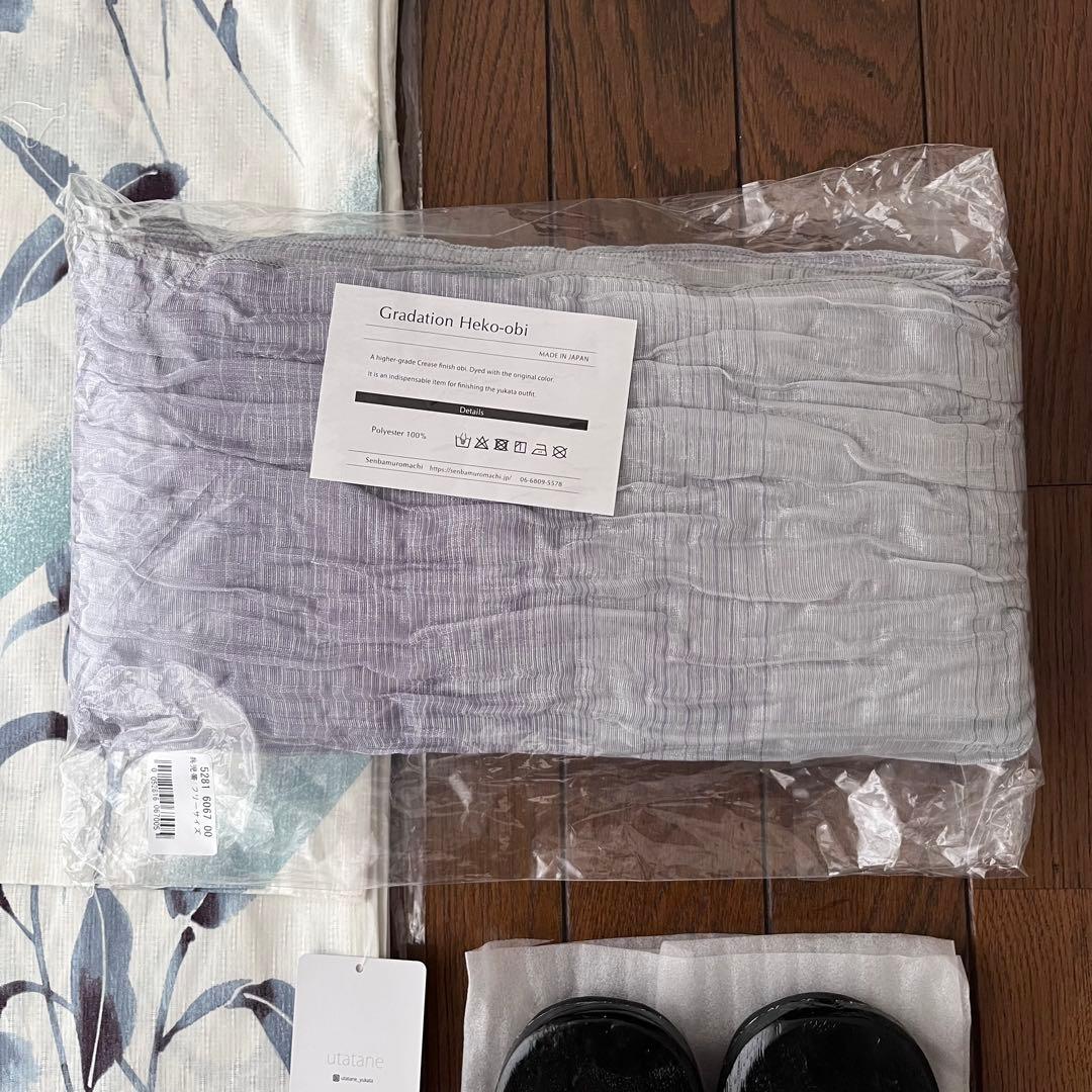 ★新品 3L4L5L 浴衣3点セット utatane 国産生地 国内染色