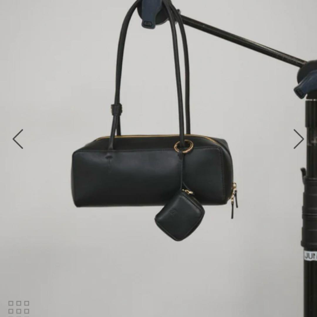 【SALONadametrope'】ミニポーチ付きスプリットレザーワイドバッグ