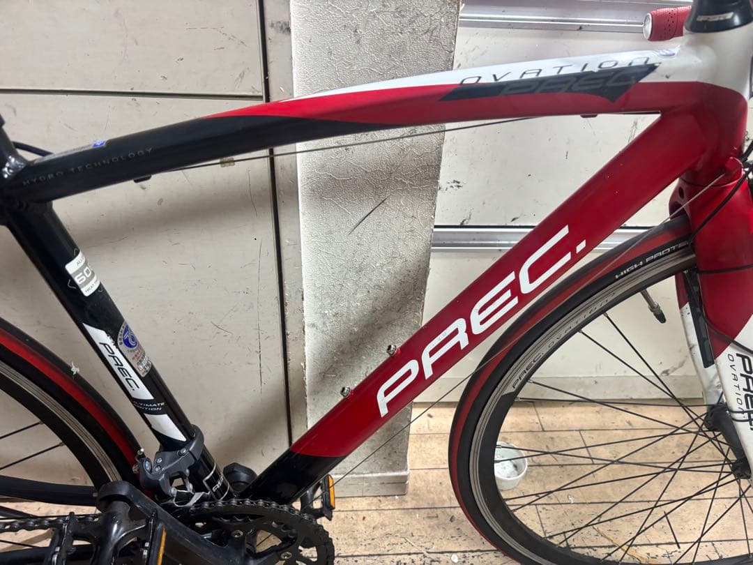 PREC ovation ロードバイク 赤黒 700C
