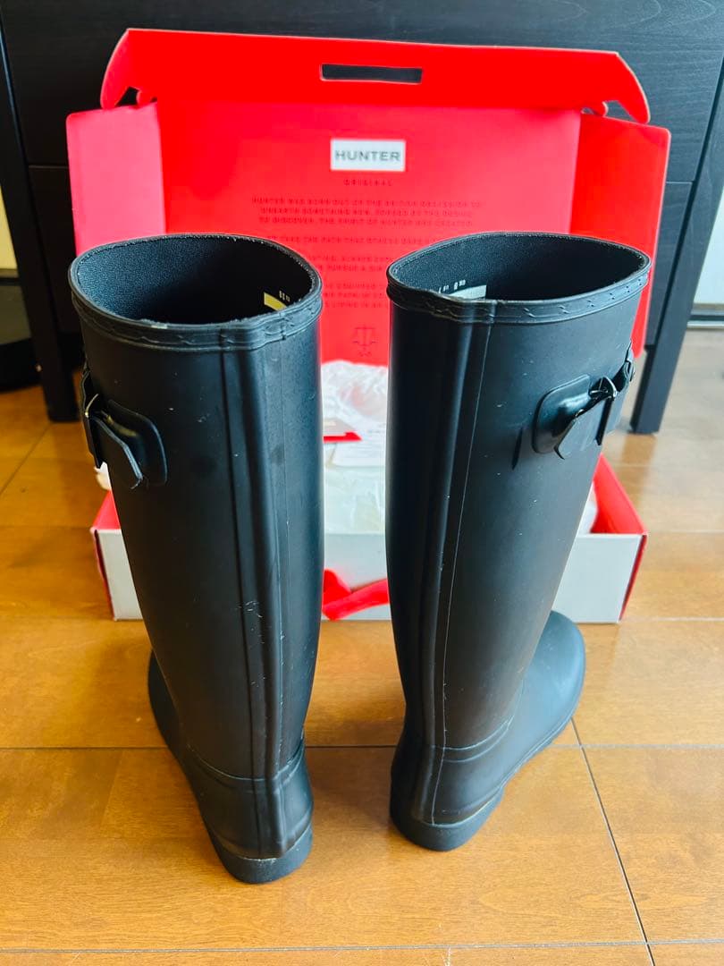 美品 HUNTER レインブーツ ハンター UK5 24cm
