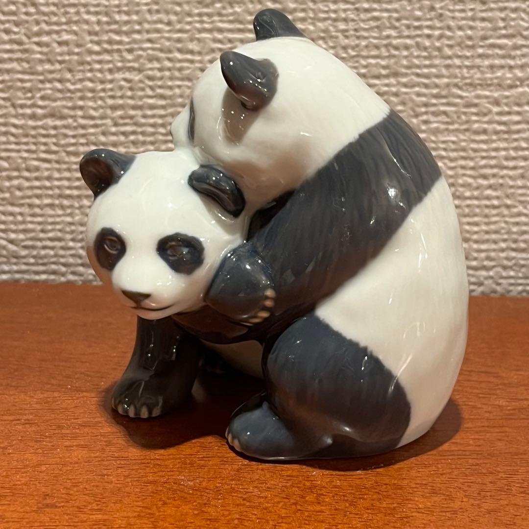 美品　双子　パンダ　ロイヤルコペンハーゲン　フィギュリン　人形　陶器　置物