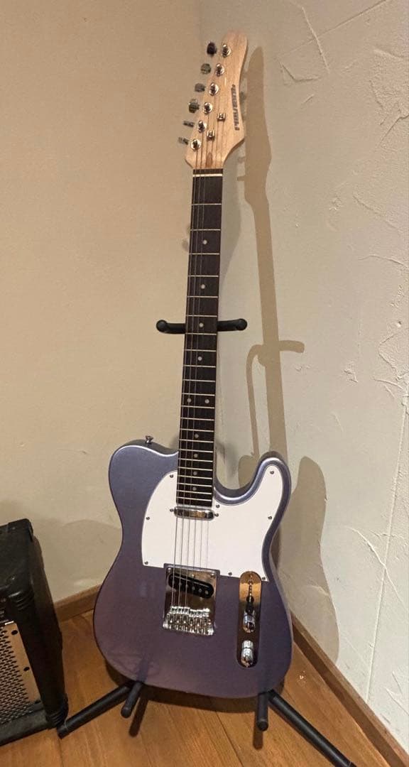 パープル テレキャスタータイプ エレキギター