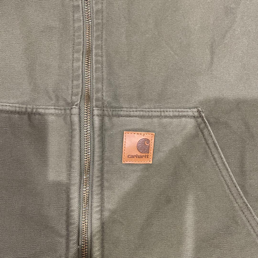 Carhartt ダックベスト フリースライナー XL カーハート モス　カーキ