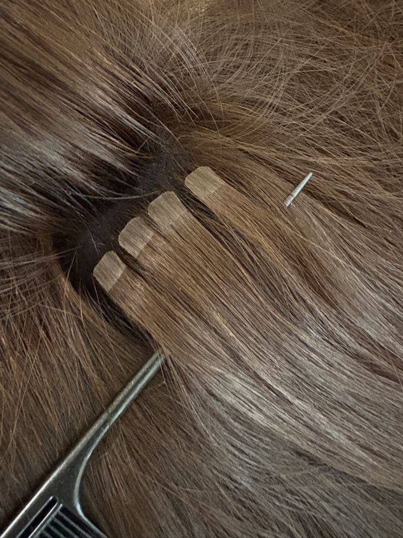 人毛100%フルウィッグ　リネアストリア チョコブラウン ストレートロング