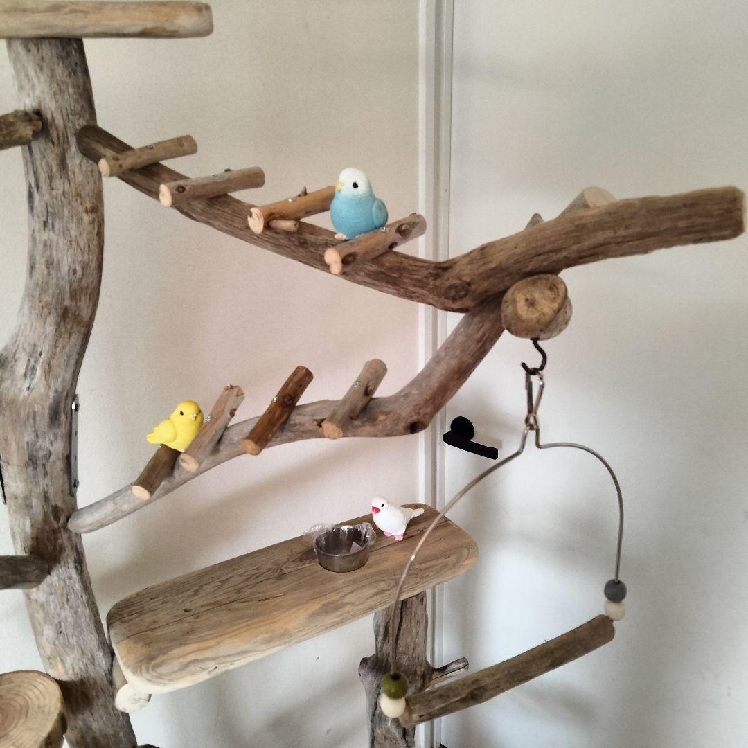ことり バードアスレチックジム大型 天然木 自然木 流木 止まり木 インコ