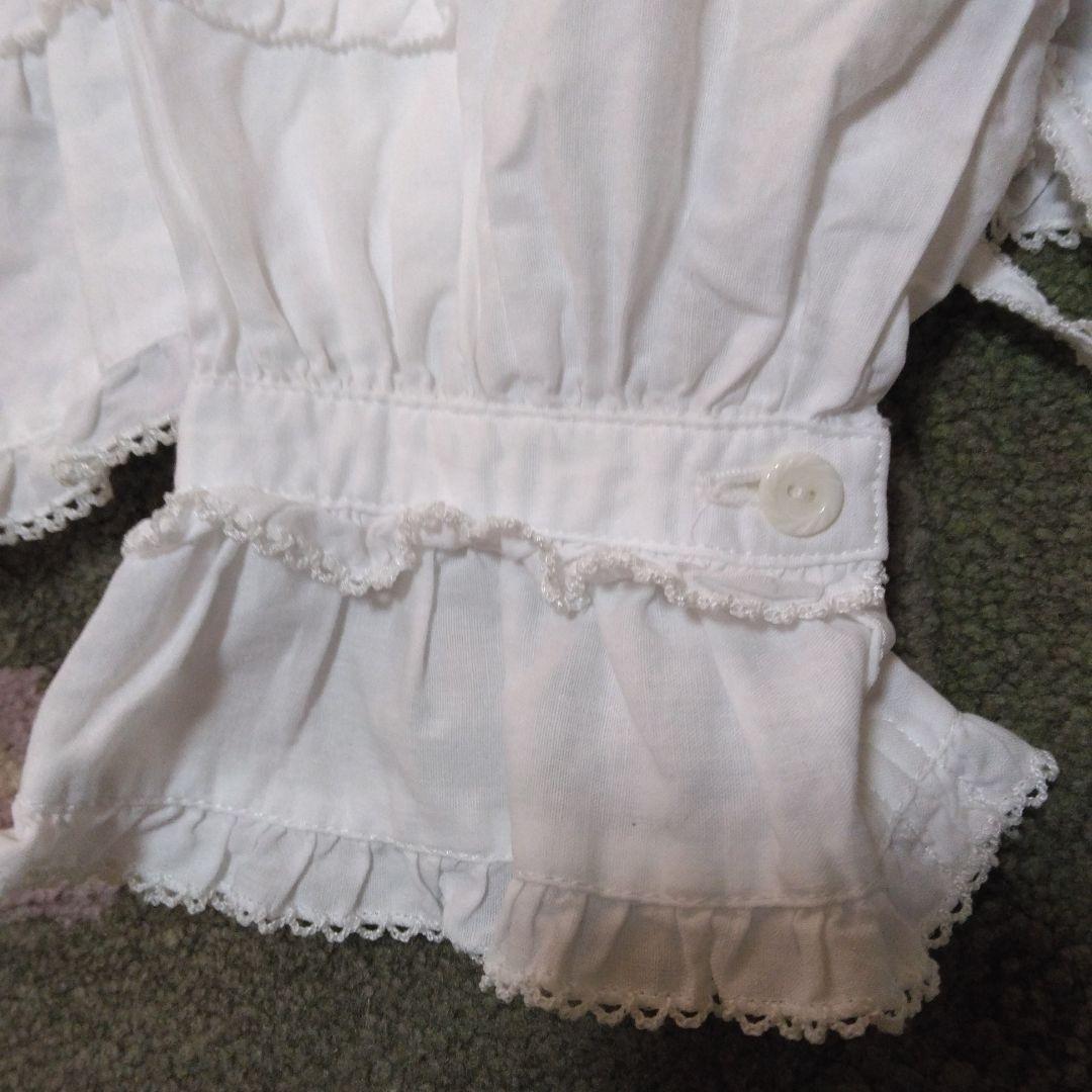 ピンクハウス　激かわフリル付きホワイト長袖ブラウス