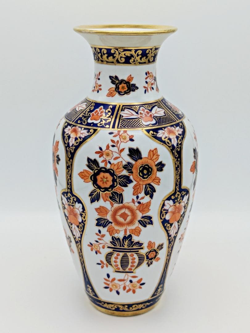 超希少 銘品 オールドノリタケ 金彩花図紋 伊万里 花瓶 英国向け輸出用 裏印