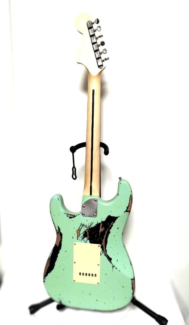 ストラトシンライン①　ハードレリックサーフグリーン　SSH　ステンレスフレット