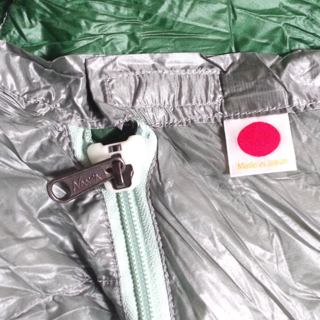 ランドネ×ナンガ！高品質650FP ダウンシュラフ 350 収納袋付き！日本製！