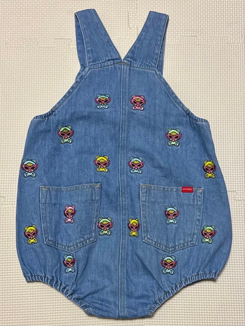 A*様 【ヒステリックミニ】　テディ 刺繍 ダルマオール　サロペット M(90㌢