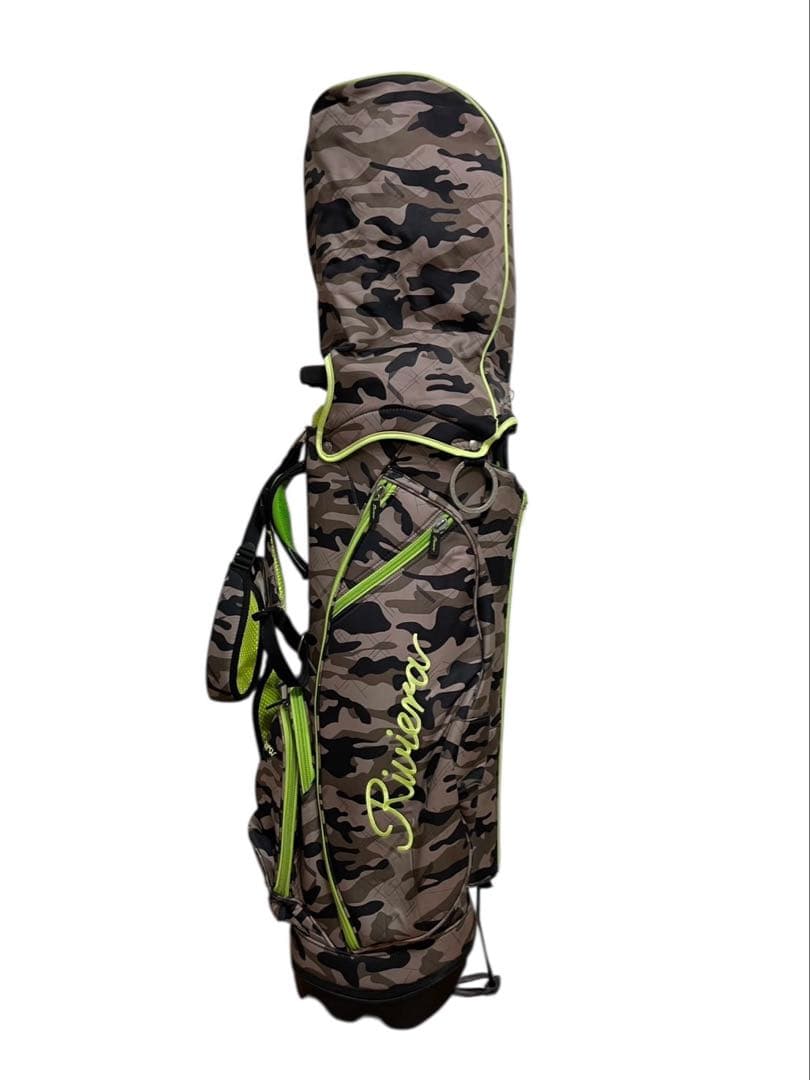 リヴィエラ キャディバッグ ゴルフバッグ 6分割 緑色 軽量