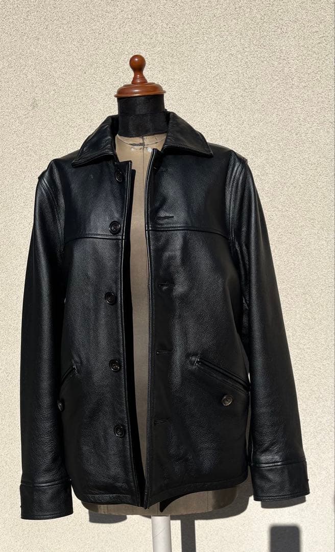 public hld パプリックホリデー　レザーカーコート