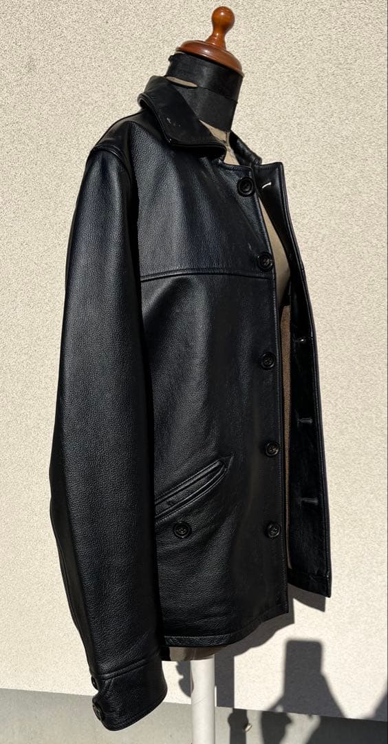 public hld パプリックホリデー　レザーカーコート