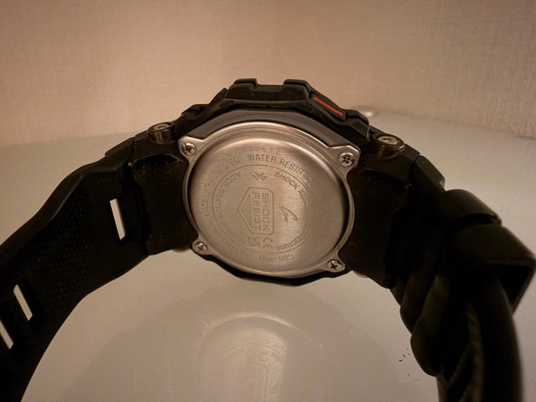 G-SHOCK デジタル腕時計 ブラック GBD-200 1JFガラスフィルム付