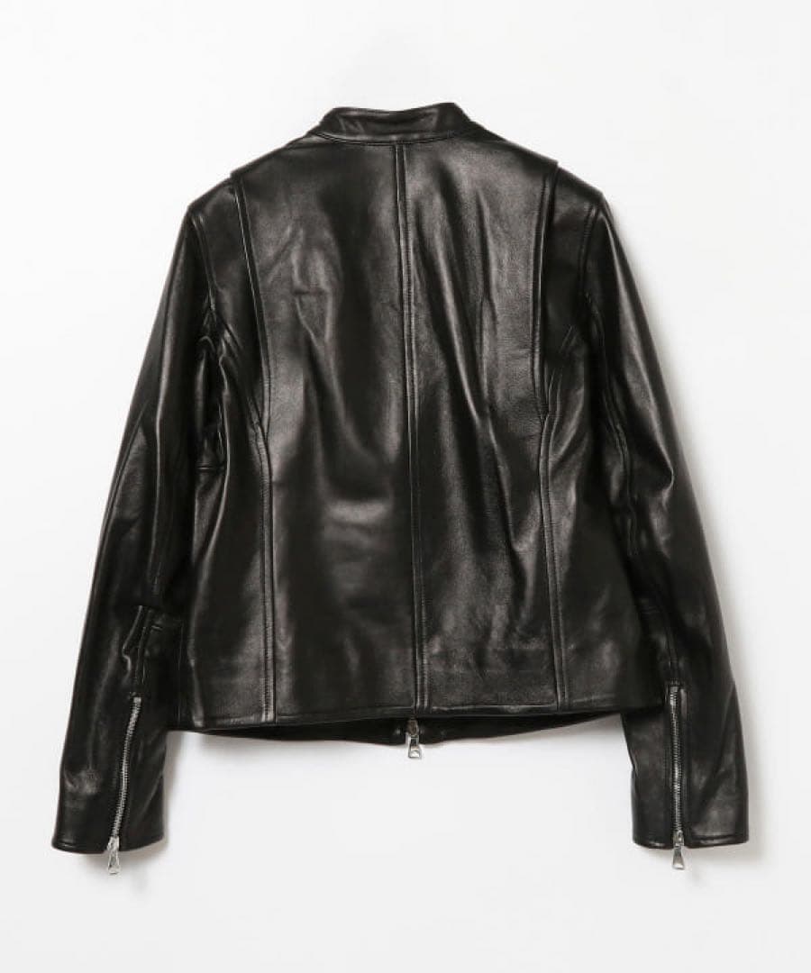 EMMETI FAI ナッパ シングル ライダースブルゾン 38 レディース