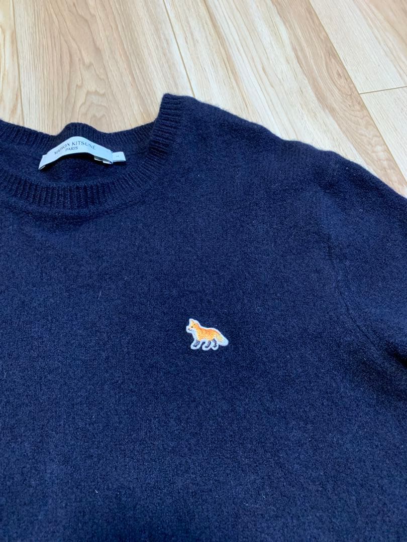 MAISON KITSUNÉ ネイビー ニットセーター L