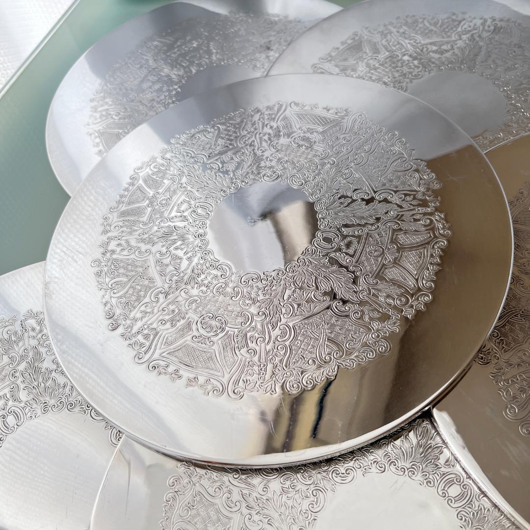 【英国】 プレースマット 23cm / コースター 10cm　各8枚