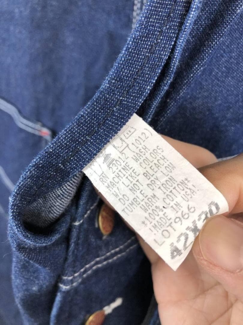 USA製 ラウンドハウス デニムオーバーオール サロペット 濃紺 W42