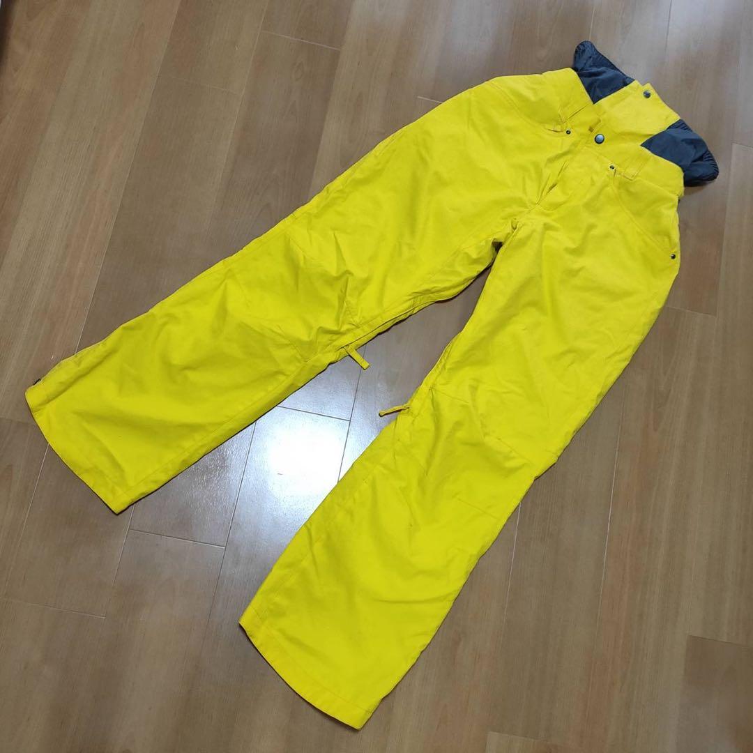 スノーボードウェア上下セット グリーン/イエロー　総柄　派手目