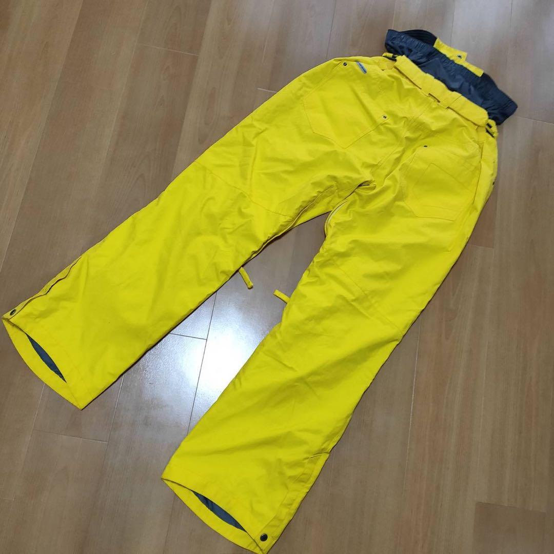 スノーボードウェア上下セット グリーン/イエロー　総柄　派手目