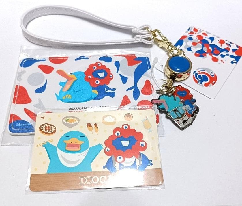 【希少・未開封】4．新品ミャクミャクICOCA合皮パスケース付き