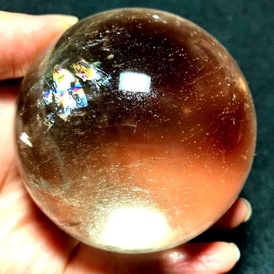 超大玉　67mm 満点星ヘアルチルクォーツ　丸玉　スフィア　パワーストーン