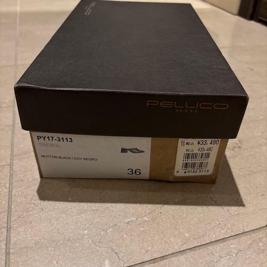 【美品】PELLICO SUNNY ムートン　ミュール　サボ　ボア　黒