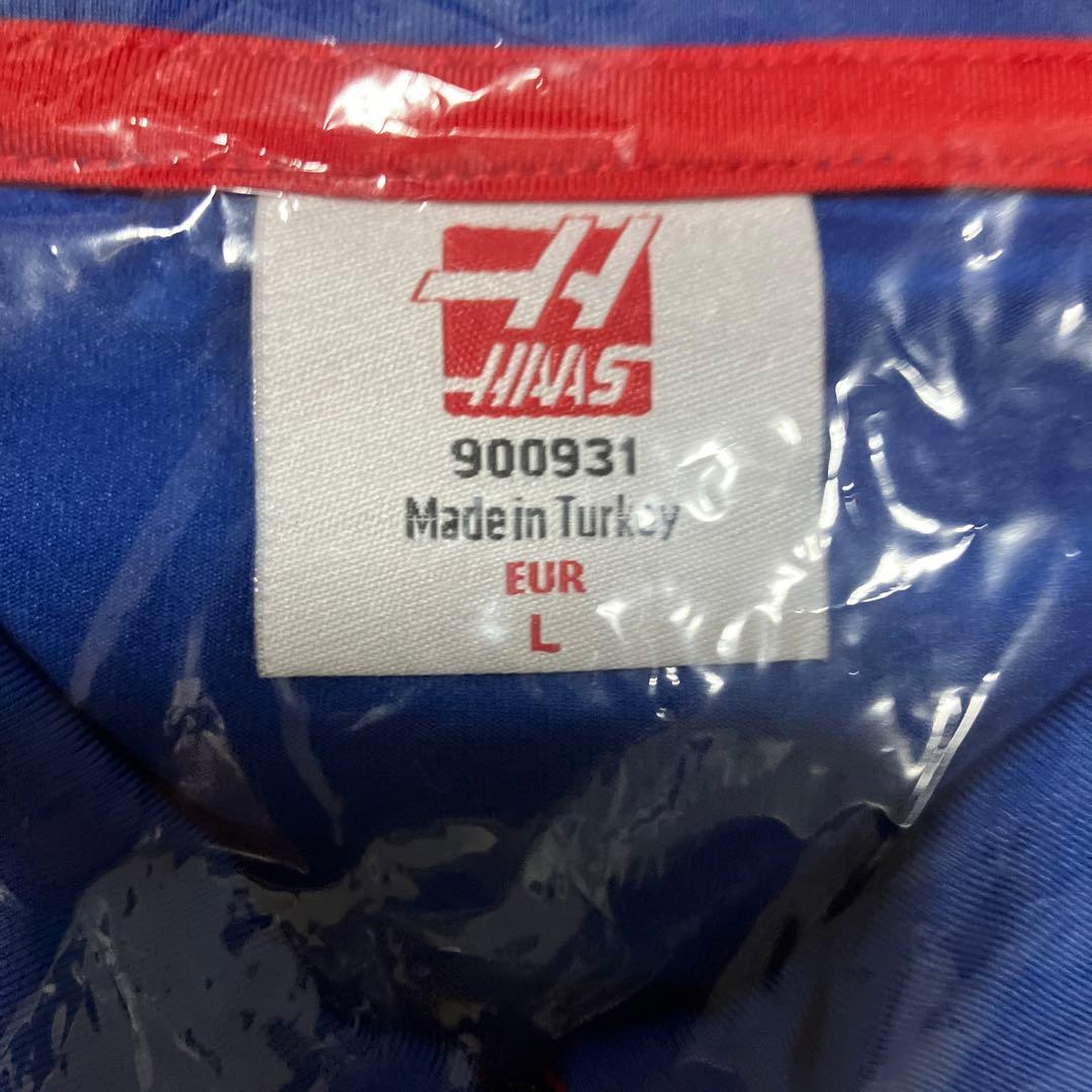 ハース　F1 チーム　チームスタッフ用　ジップポロ　チーム支給品